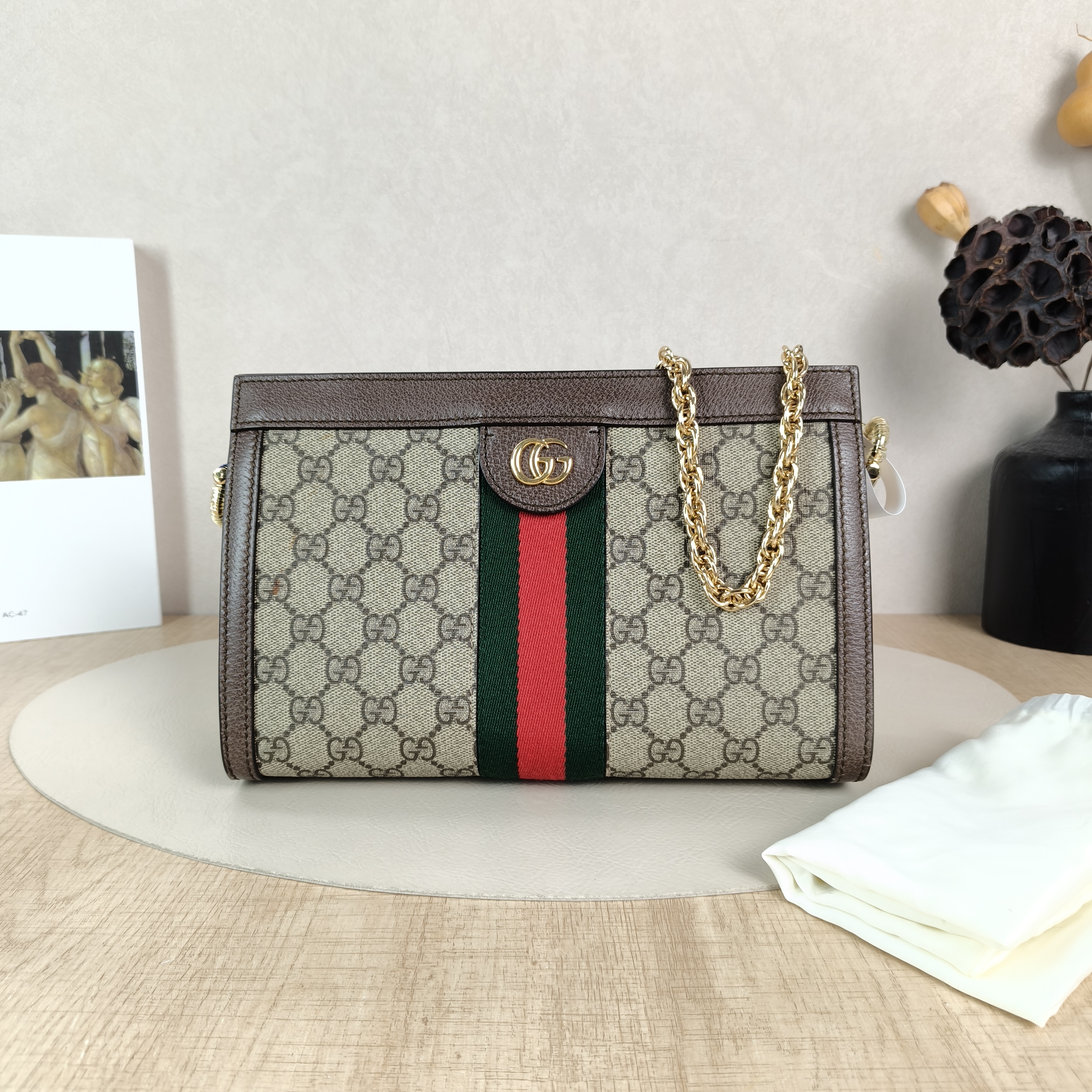 GUCCI Crossbody Bag Ophidia Monogram PVC Medium26 × 8 × 17.5 cm — cover view 2 of 6