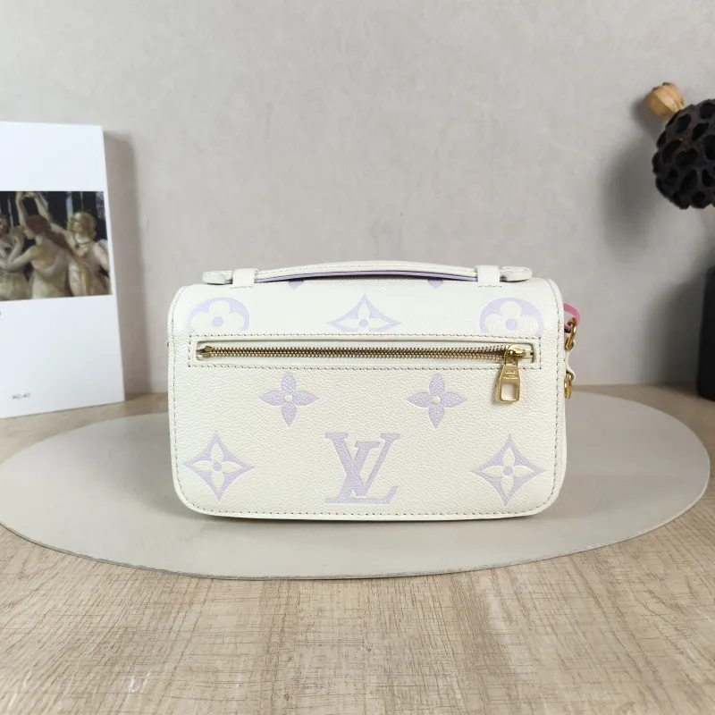 Louis Vuitton Crossbody Bag Pochette Métis East West White · Monogram Empreinte Embossed Calfskin Small 21.5 × 6 × 13.5 cm — cover view 5 of 5
