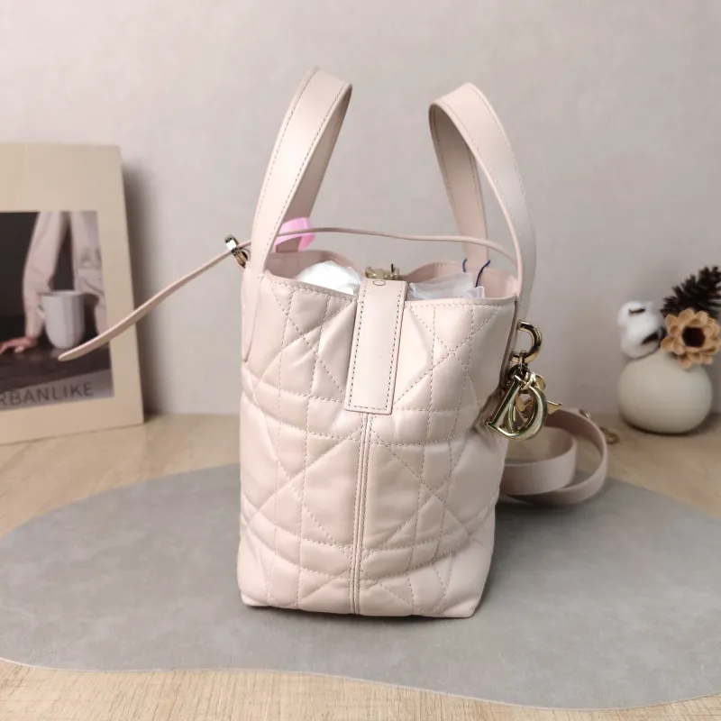 DIOR Top Handle Bag TOUJOURS Edition Pink Calfskin Small 18.5 × 12 × 18.5 cm — detail view 10 of 14