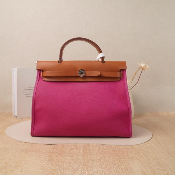 Hermès herbag31 Canvas z · Inner Pouch Leather Tag · 30.5 × 11 × 25.5 cm