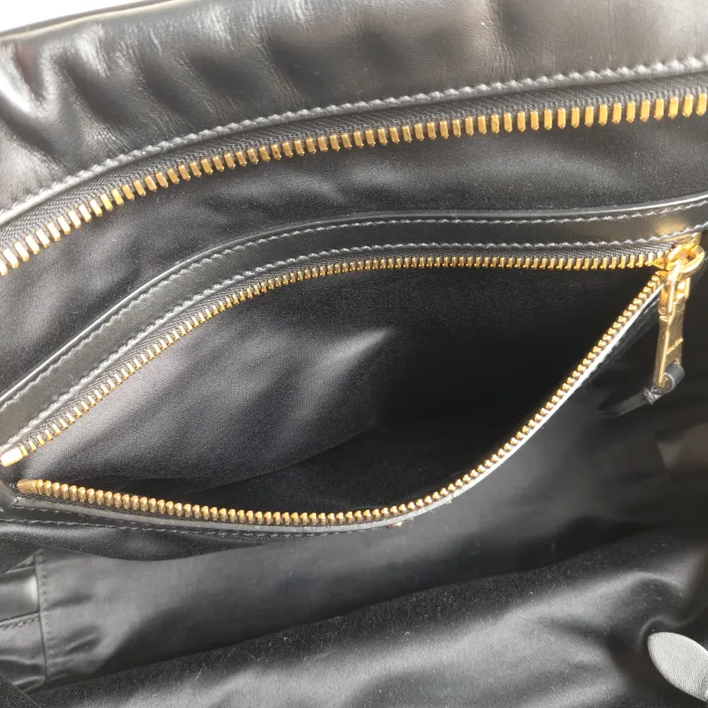 Miumiu Top Handle Bag Beau Black Calfskin Large 34 × 10 × 23 cm — detail view 4 of 12
