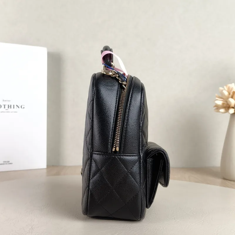Chanel Backpack mini Backpack Collection Black Grained Calfskin One Size 13 × 9 × 18 cm — detail view 9 of 12