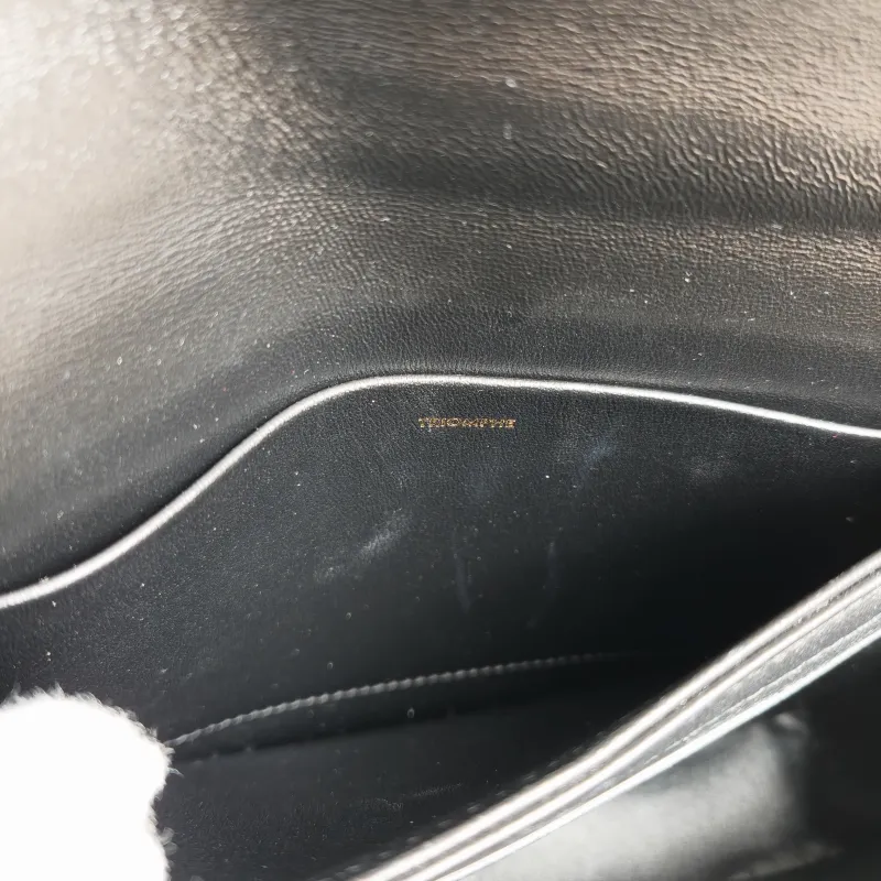 CELINE Crossbody Bag Teen Triomphe Black CC alfskin Small18.5 × 6 × 14 cm — detail view 5 of 13