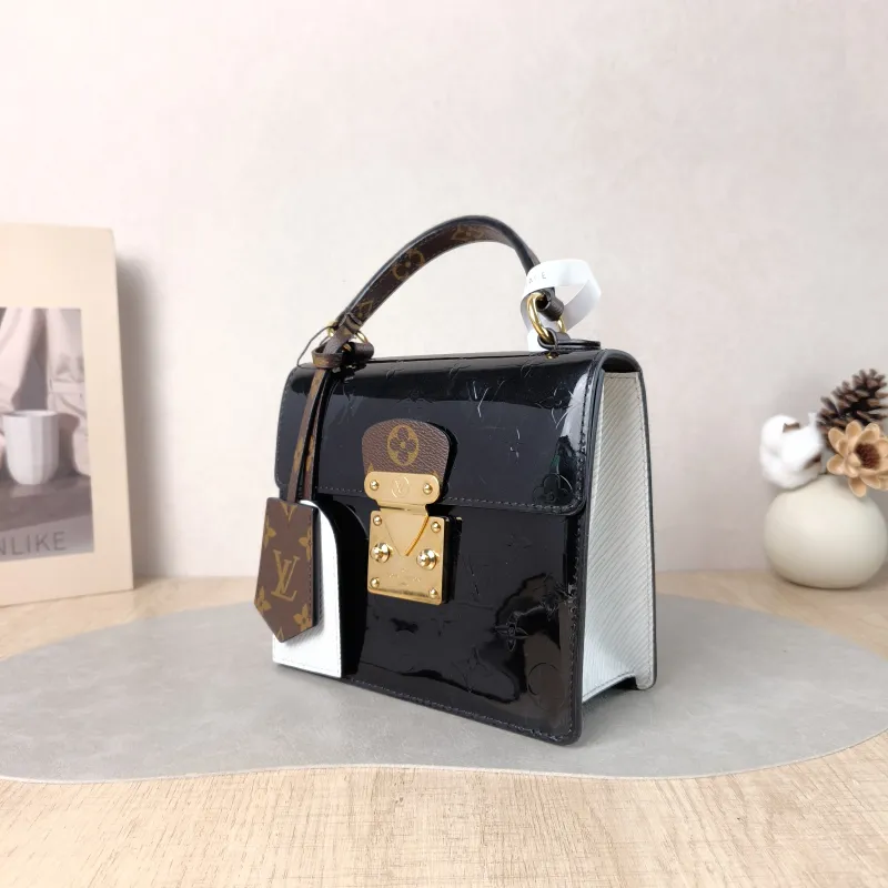 Louis Vuitton Crossbody Bag Spring Street Black Patent Leather · PVC 17 × 8.5 × 16 cm — cover view 5 of 5
