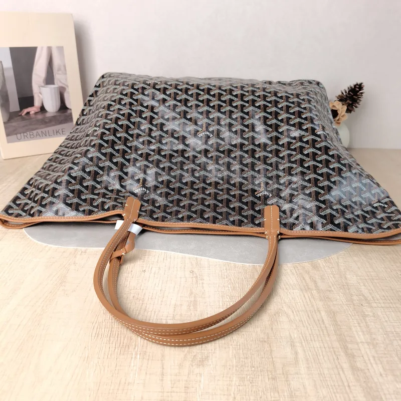 GOYARD Shoulder Bag SAINT LOUIS Shopping Tote Brown PVC Large 40 × 20 × 32 cm — detail view 10 of 12