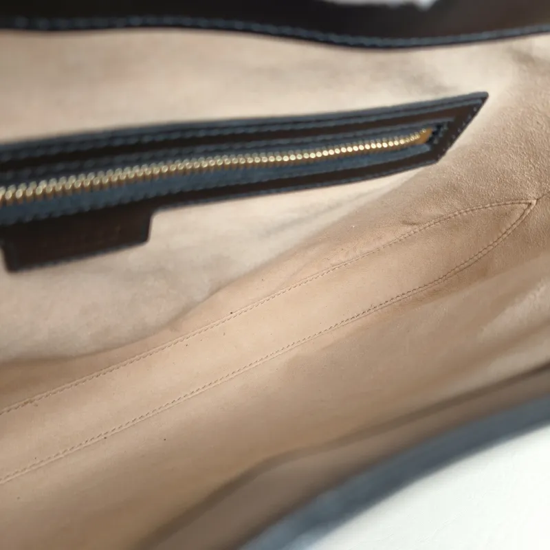 GUCCI Shoulder Bag Jackie 1961Collection Black Calfskin Large 36.5 × 4.5 × 24.5 cm — detail view 2 of 13
