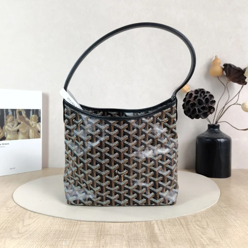 GOYARD Shoulder Bag Boheme Hobo​Black PV Cmini29 × 11 × 18.5 cm