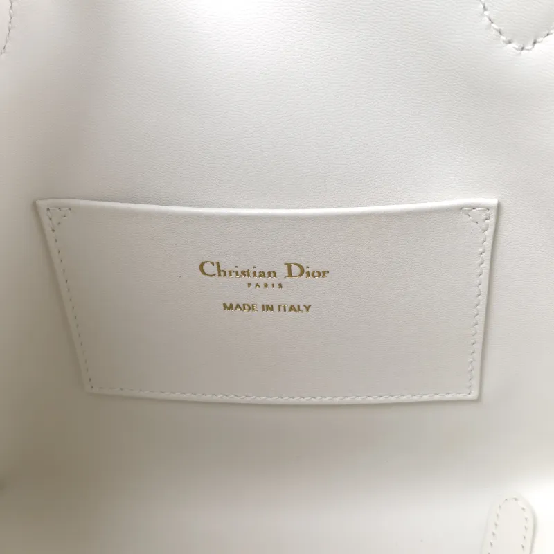 DIOR Top Handle Bag TOUJOURS Edition White Calfskin Small 18.5 × 12 × 18.5 cm — detail view 4 of 13
