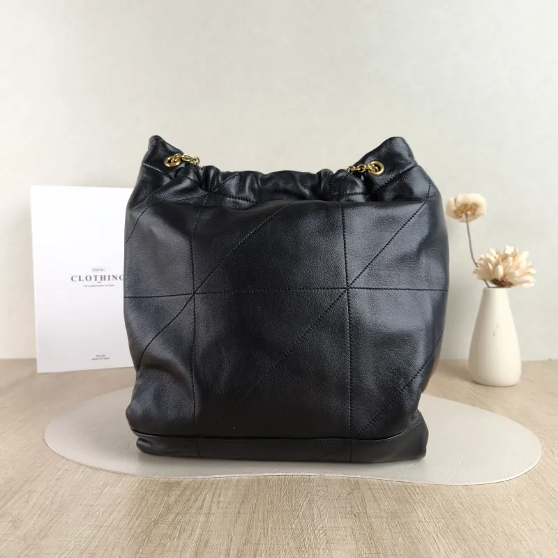 SAINT LAURENT Crossbody Bag JAMIE POCHON Black Lambskin Medium 27 × 3 × 34 cm — cover view 5 of 5