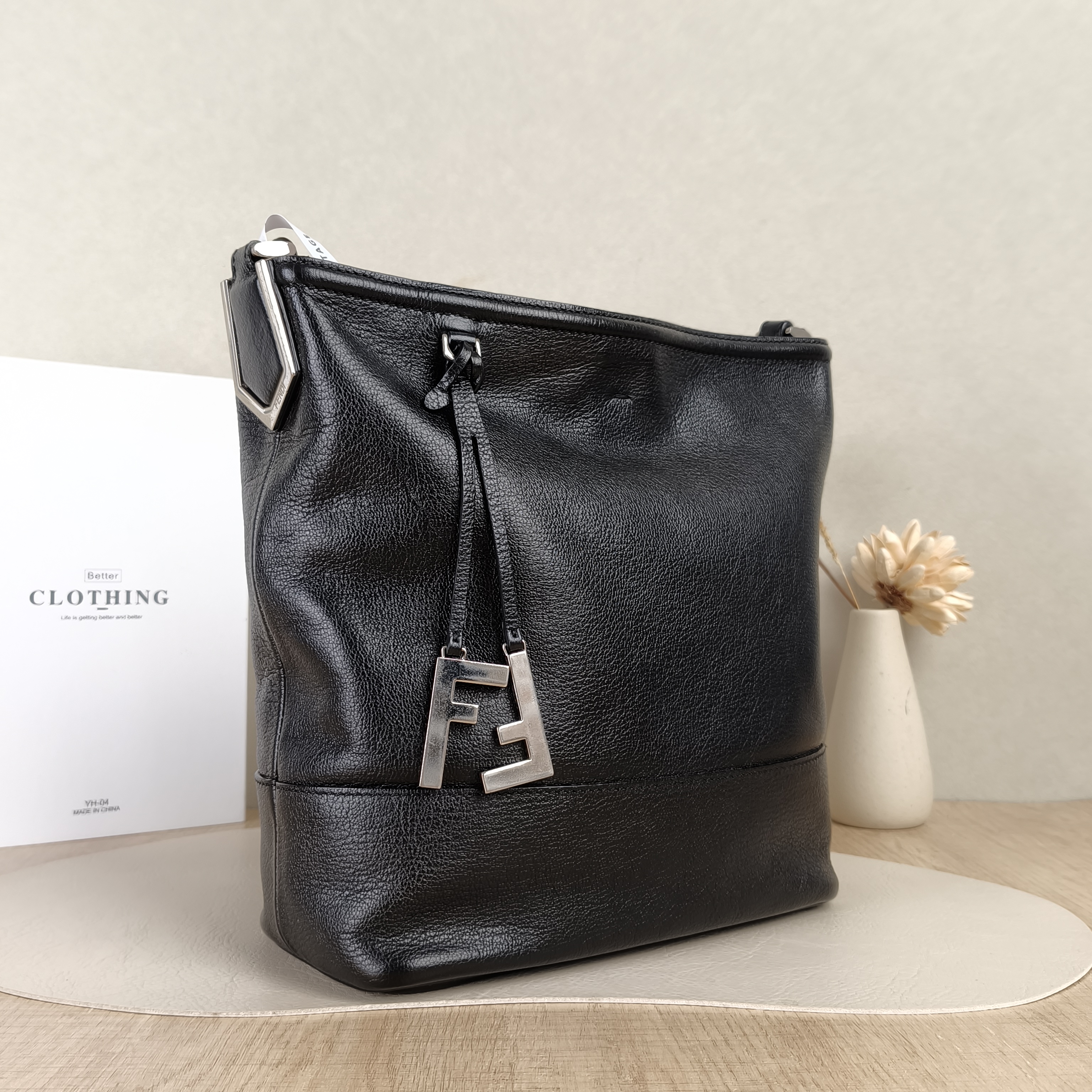 FENDI Crossbody Bag Crossbody Bag Black Calfskin One Size23 × 11.5 × 26 cm — cover view 5 of 5