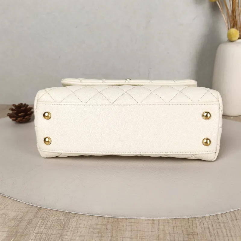 Chanel Top Handle Bag Coco Handle Beige Grained Calfskin Small 24 × 10 × 14 cm 26 — cover view 3 of 5