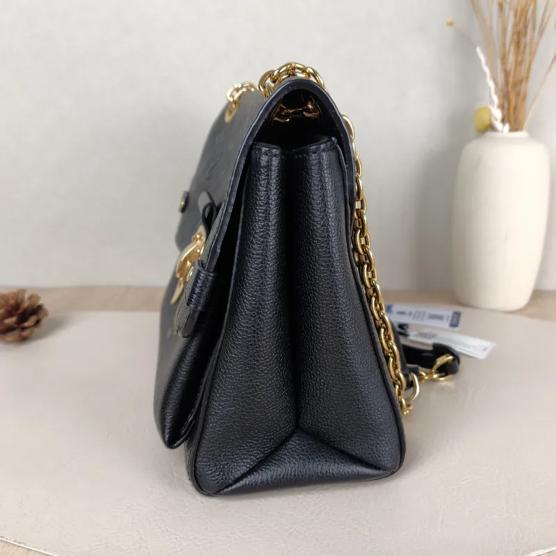 Louis Vuitton Shoulder Bag VAVIN Black Empreinte Embossed Calfskin Monogram Small25 × 9.5 × 17 cm — detail view 1 of 13
