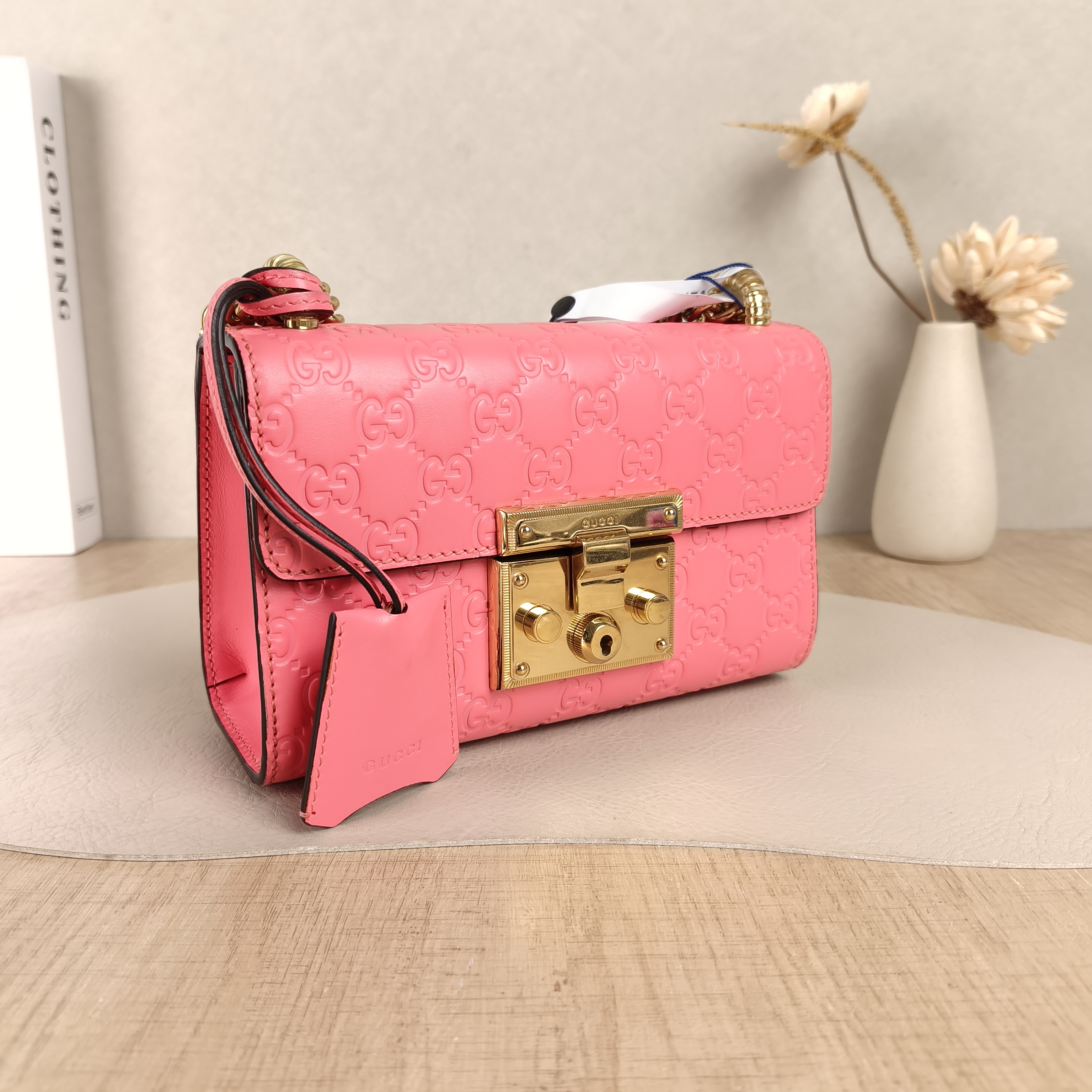 GUCCI Crossbody Bag Padlock Pink Calfskin Small20.5 × 7.5 × 13 cm — cover view 3 of 5