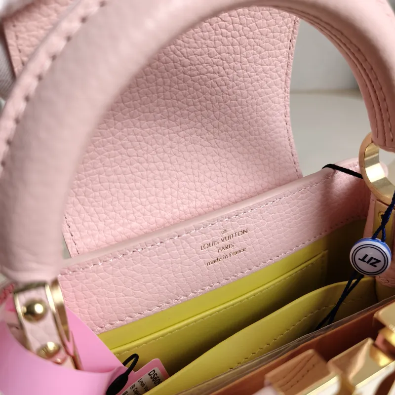Louis Vuitton Shoulder Bag Capucines Pink Calfskin Mini 21 × 8 × 14 cm — detail view 15 of 15