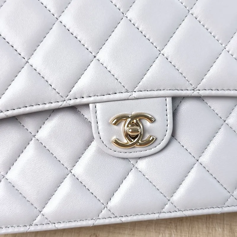 Chanel Backpack Backpack Grey Lambskin One Size 18.2 × 5 × 14 cm — detail view 8 of 11