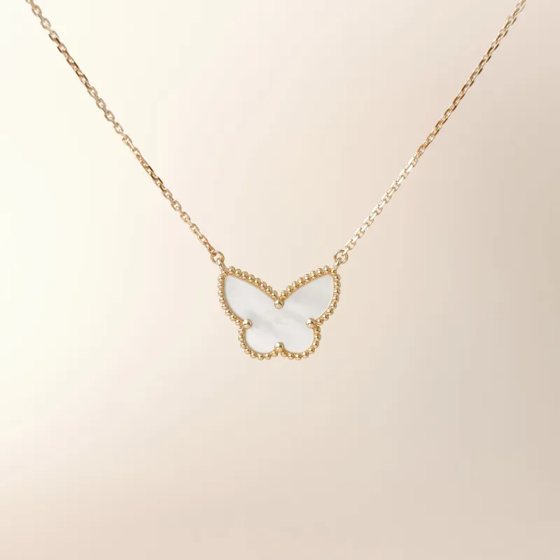Van Cleef & Arpels Necklace Lucky Alhambra Necklace Pearl · White Mother-of-Pearl18KY ellow Gold One Size42 cm