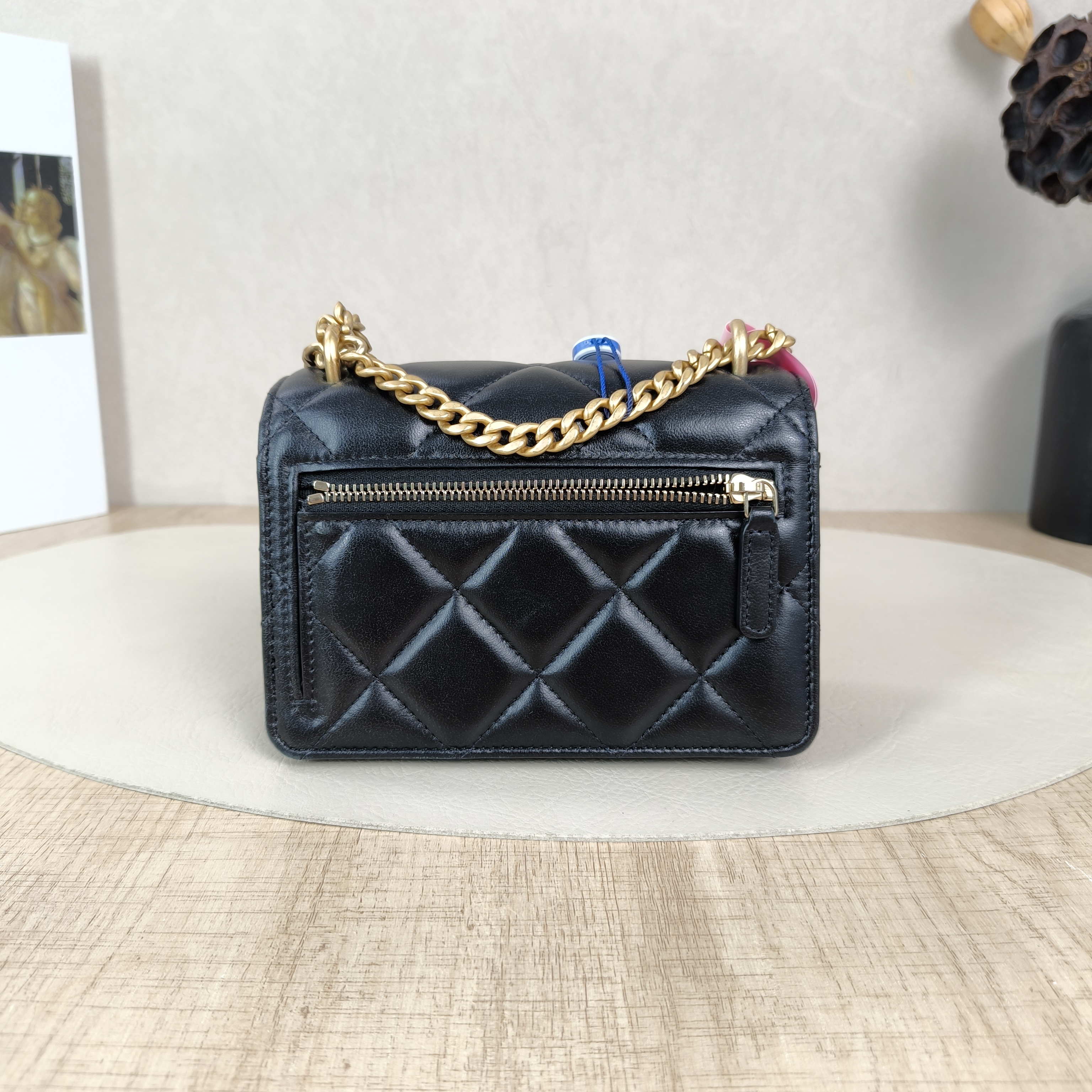 Chanel Crossbody Bagcf Collection CC rossbody Bag Black Lambskinmini15 × 5 × 10 cm — cover view 4 of 6