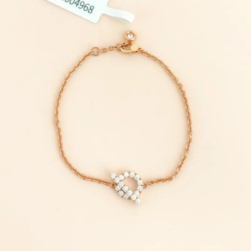 Hermès Bracelet Finesse QP avé Diamond Bracelet Rose Gold Diamond18KR ose Gold One Size 17.5cm