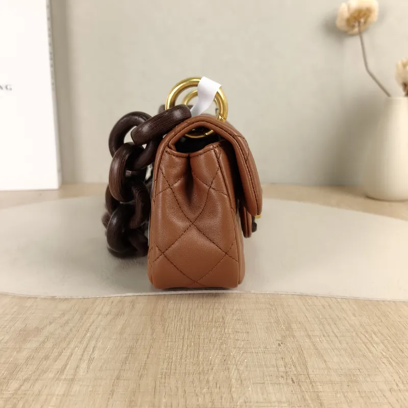 Chanel Crossbody Bag CF Mini Brown Lambskinmini17 × 6 × 12 cm — detail view 6 of 13