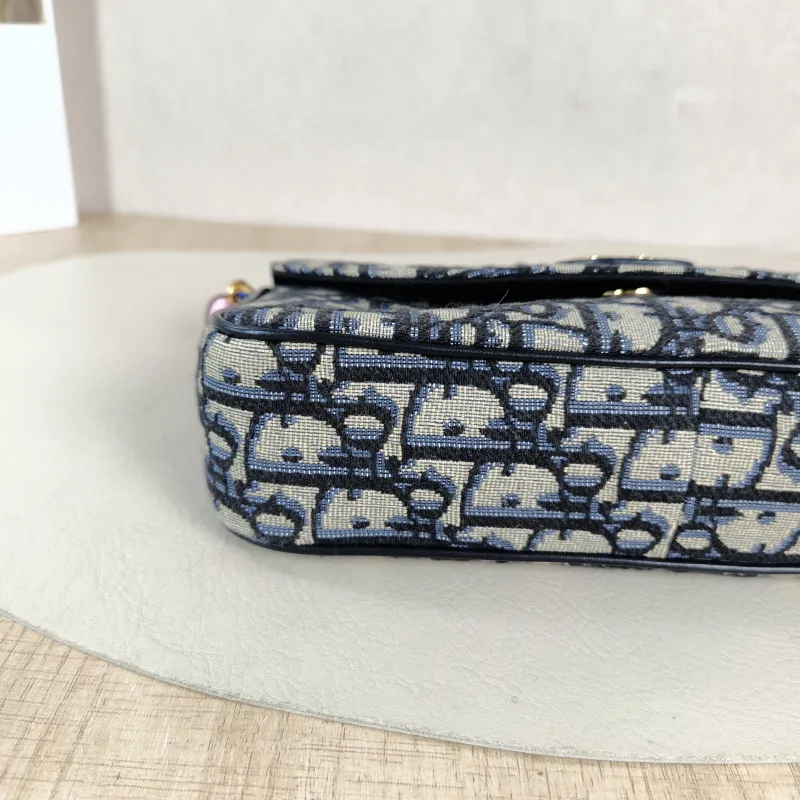 DIOR Crossbody Bag 30 Montaigne woc Blue Canvas One Size 21.5 × 3 × 12 cm — detail view 11 of 11