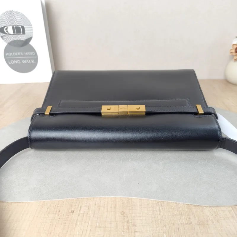 SAINT LAURENT Shoulder Bag MANHATTAN Black Calfskin Medium 29 × 7.5 × 20 cm — detail view 2 of 11