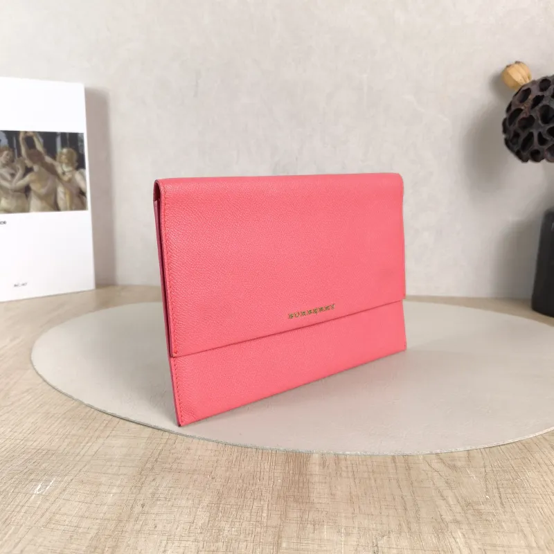 BURBERRY Clutch Clutch Pink Calfskin 22.5*15.5 — cover view 3 of 5