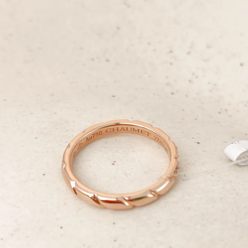CHAUMET Ring Torsade de · Collection Ring Rose Gold Diamond18KR ose Gold One Size 51 — cover view 3 of 8