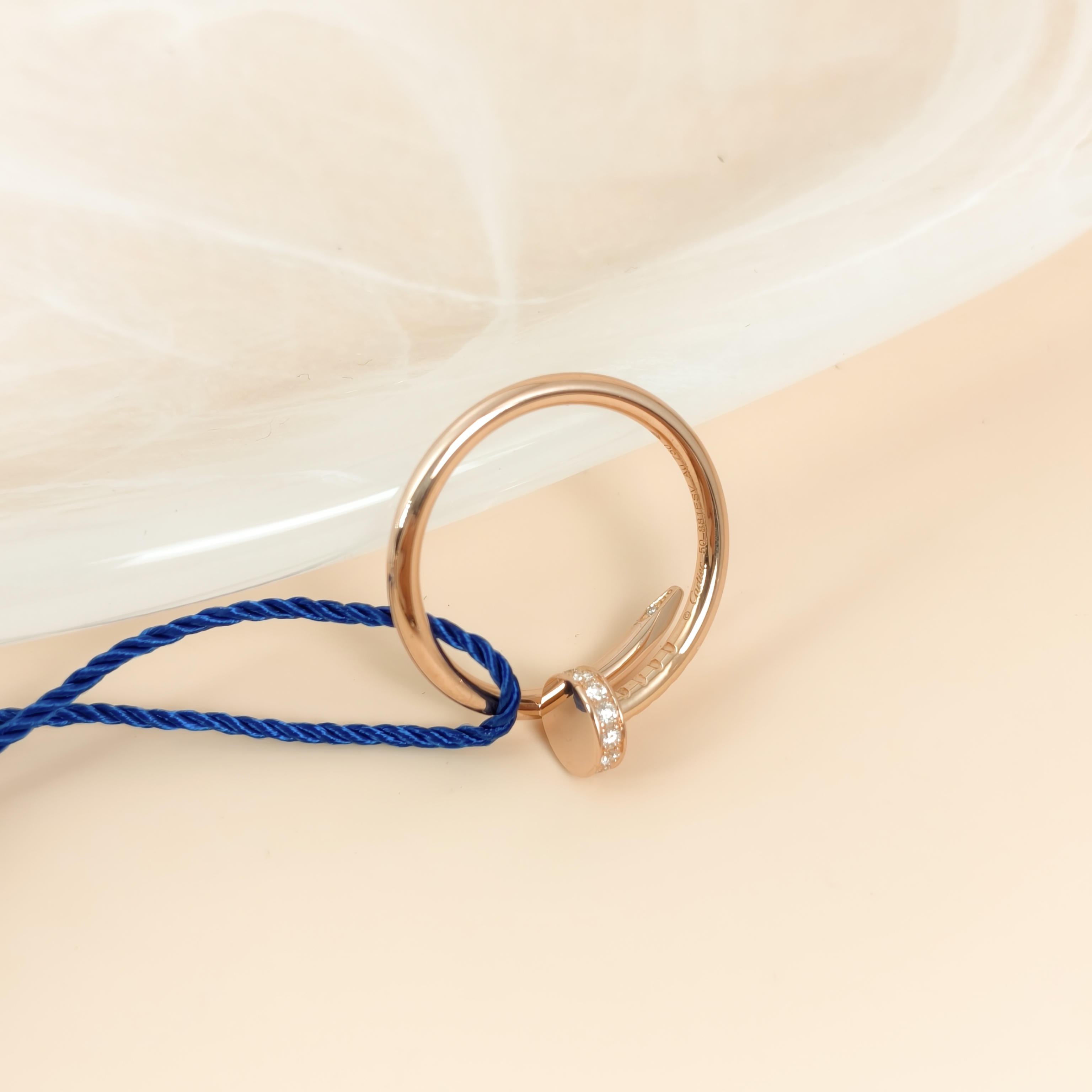 CARTIER Ring Juste un Clou Ring Rose Gold Diamond18KR ose Gold Small Edition 1.8 ,50 — cover view 6 of 7