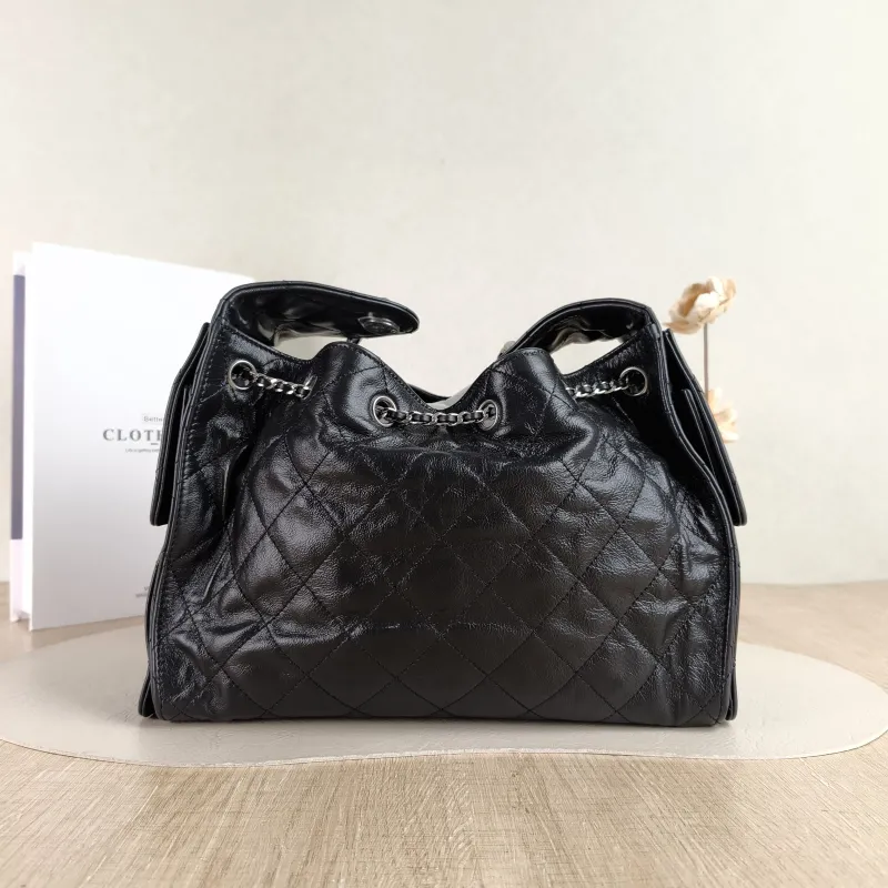 Chanel Shoulder Bag 25Bag Black Waxed Leather Calfskin Small 26 × 14 × 30 cm — cover view 2 of 5