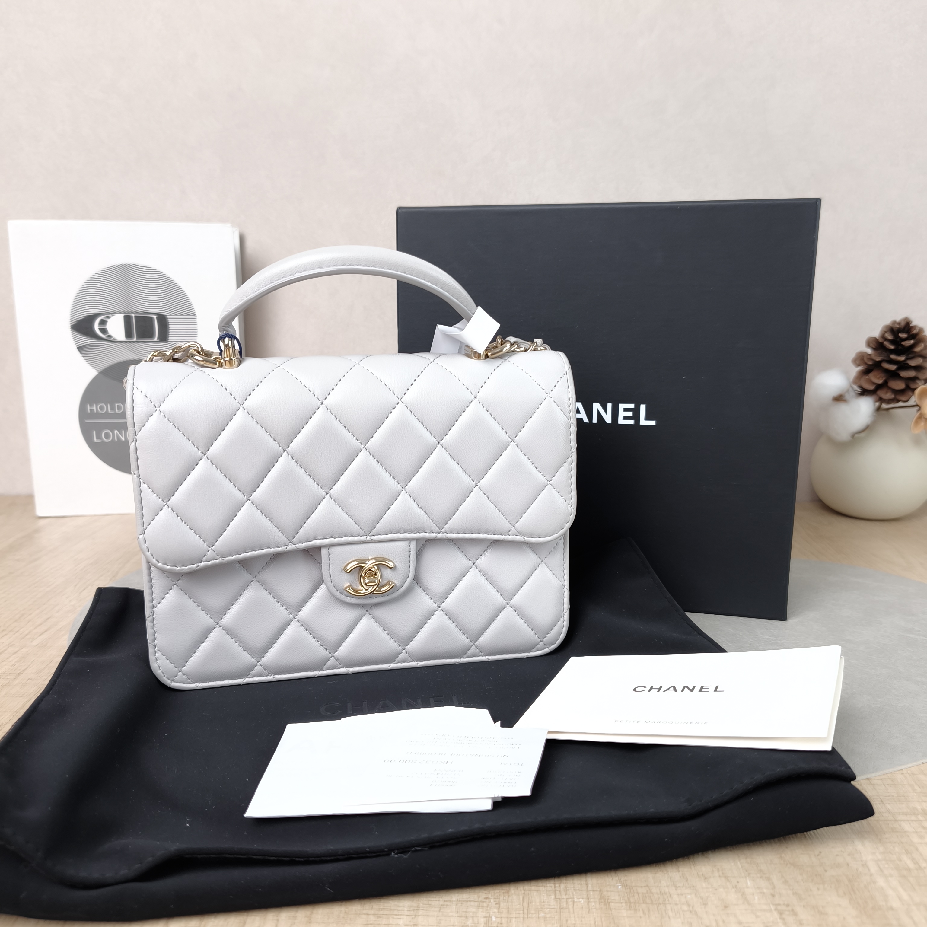 Chanel Backpack25k Backpack Grey Lambskin One Size18.2 × 5 × 14 cm — cover view 6 of 6
