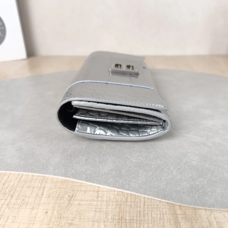 BALENCIAGA Crossbody Bag WOC Crossbody Bag Silver Calfskin One Size 19.5 × 3 × 10 cm — detail view 3 of 13