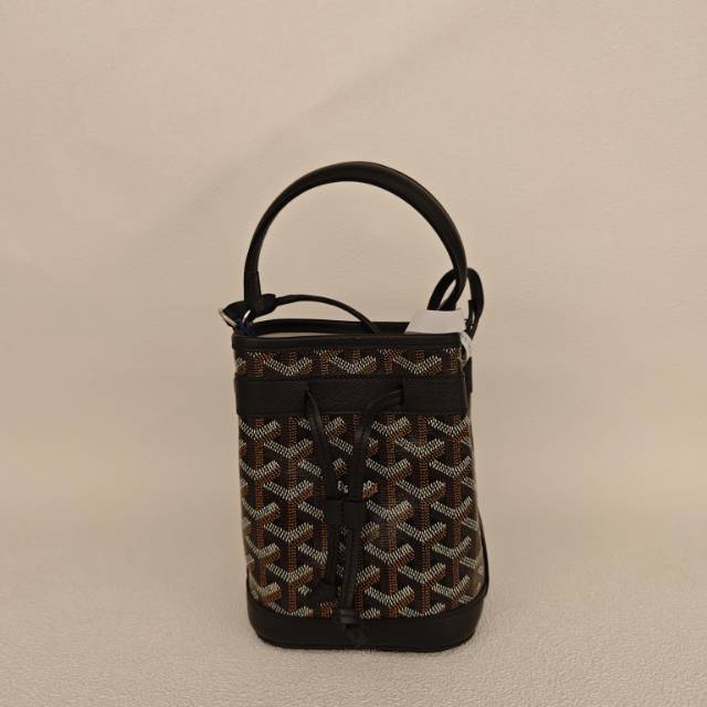 GOYARD Crossbody Bag Petit Flot Black ine Canvas12 × 10 × 17.5 cm