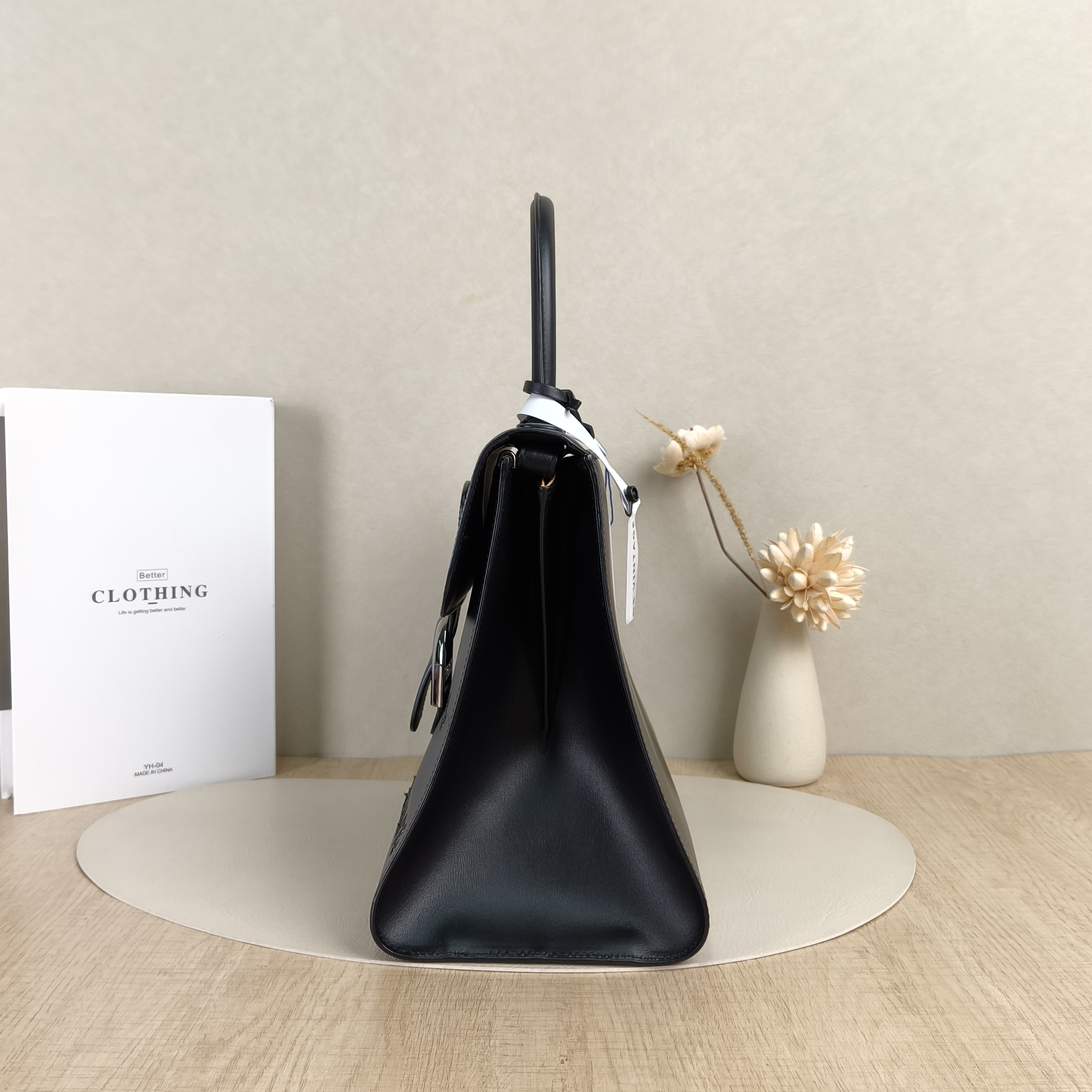 DELVAUX Top Handle Bag Brillant Black Calfskin Medium29 × 15 × 22 cm — cover view 4 of 9