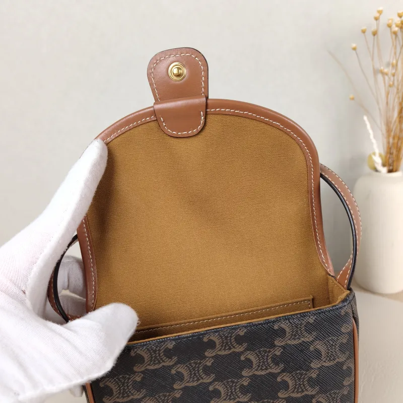 CELINE Crossbody Bag BESACE Monogram PV Cmini15 × 4 × 11 cm — detail view 8 of 11