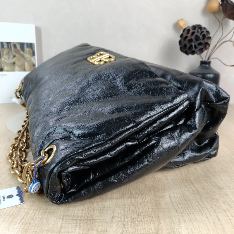 BALENCIAGA Shoulder Bag MONACO Chain Bag Black Calfskin Large43 × 15 × 33 cm — detail view 7 of 13