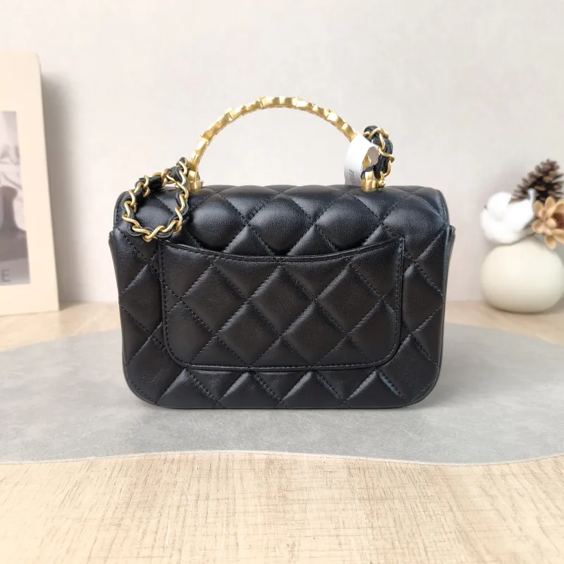 Chanel Crossbody Bag 24s Black Lambskin One Size 18 × 6 × 13 cm — cover view 2 of 6