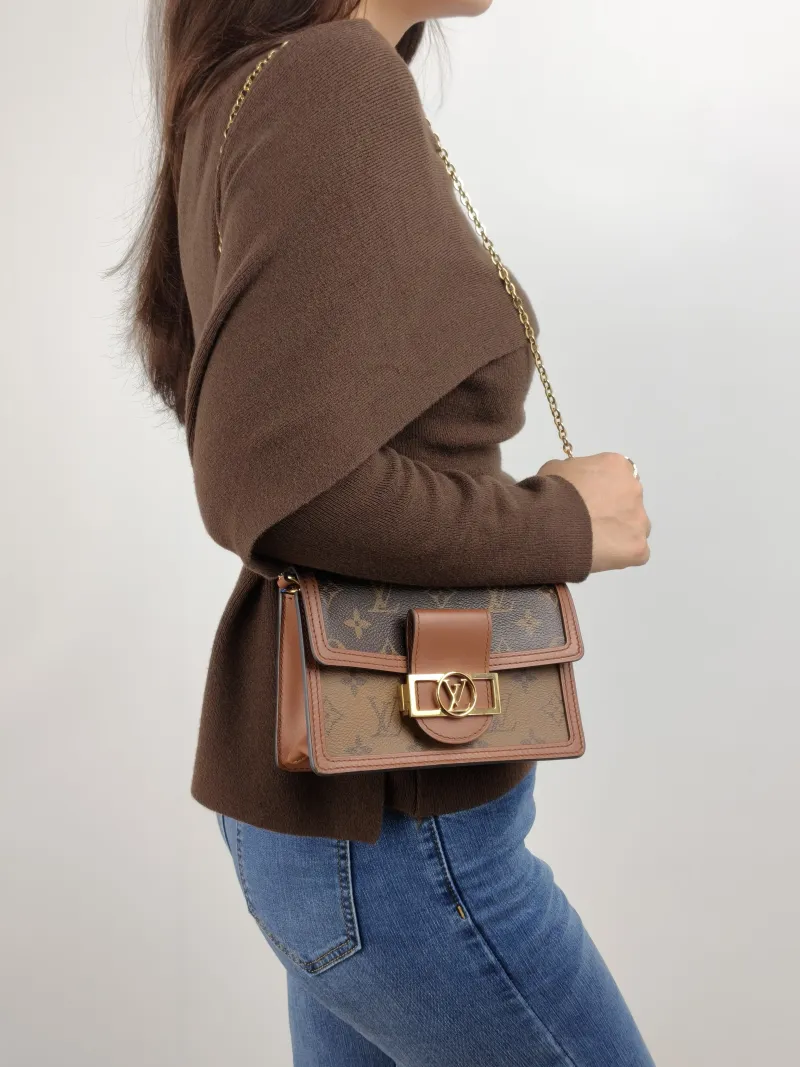 Louis Vuitton Crossbody Bag Dauphine Monogram PVC Mini 20 × 9 × 15 cm — on-model view 1 of 2