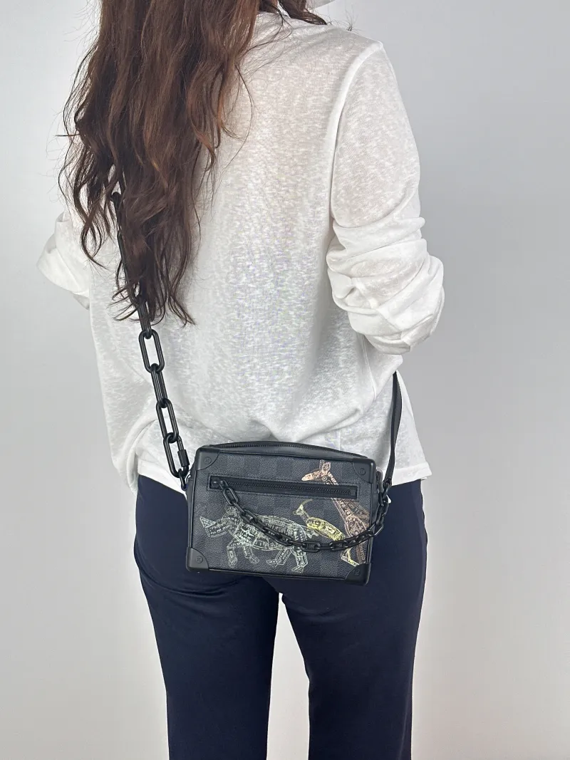 Louis Vuitton Crossbody Bag SOFT TRUNK Box PV Cmini18.5 × 8 × 13 cm — on-model view 2 of 2