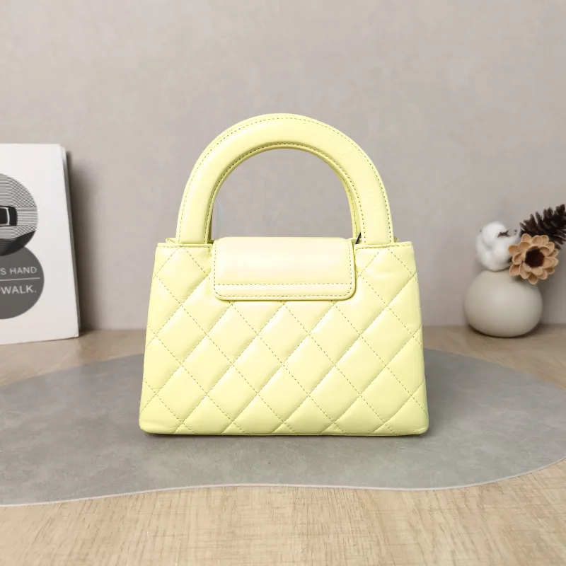 Chanel Crossbody Bag Kelly Yellow Waxed Leather Mini 19 × 7 × 13 cm — cover view 2 of 5