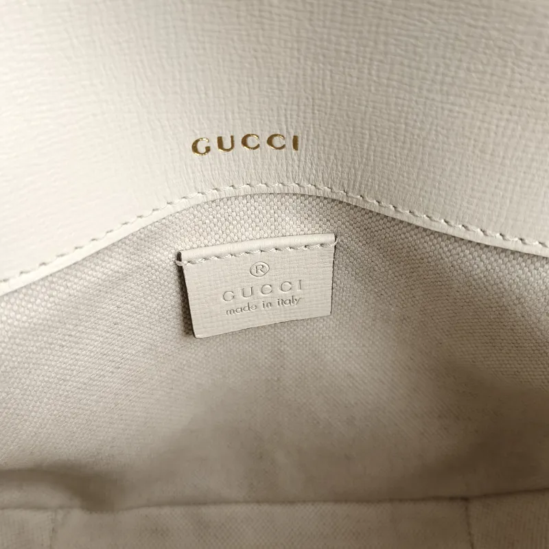 GUCCI Crossbody Bag Horsebit 1955 Horsebit Small White Calfskin Small 20.5 × 5 × 14.5 cm — detail view 1 of 8