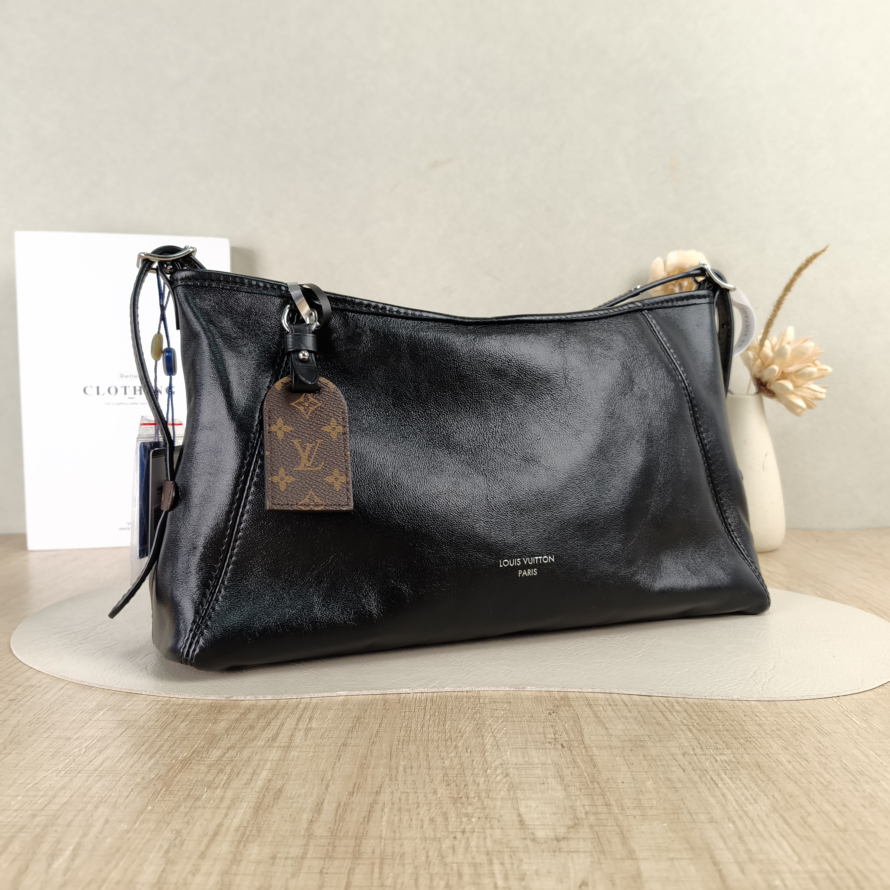 Louis Vuitton Shoulder Bag Carryall East West Black Lambskin One Size36 × 10 × 19 cm — cover view 4 of 5