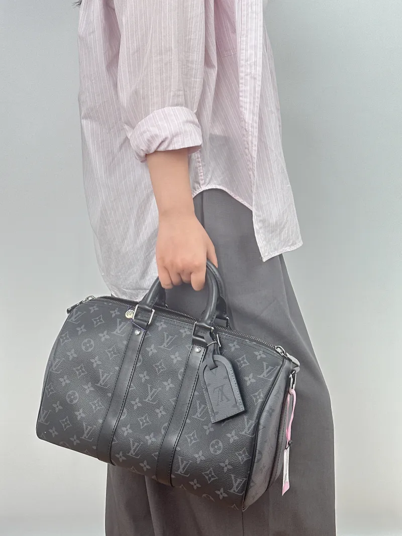 Louis Vuitton Crossbody Bag Keepall 35 Monogram PVC One Size 35 × 16 × 21 cm — on-model view 1 of 2