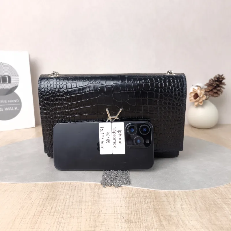 SAINT LAURENT Crossbody Bag KATE Edition Black Calfskin Medium 24 × 5.5 × 14.5 cm — cover view 2 of 5