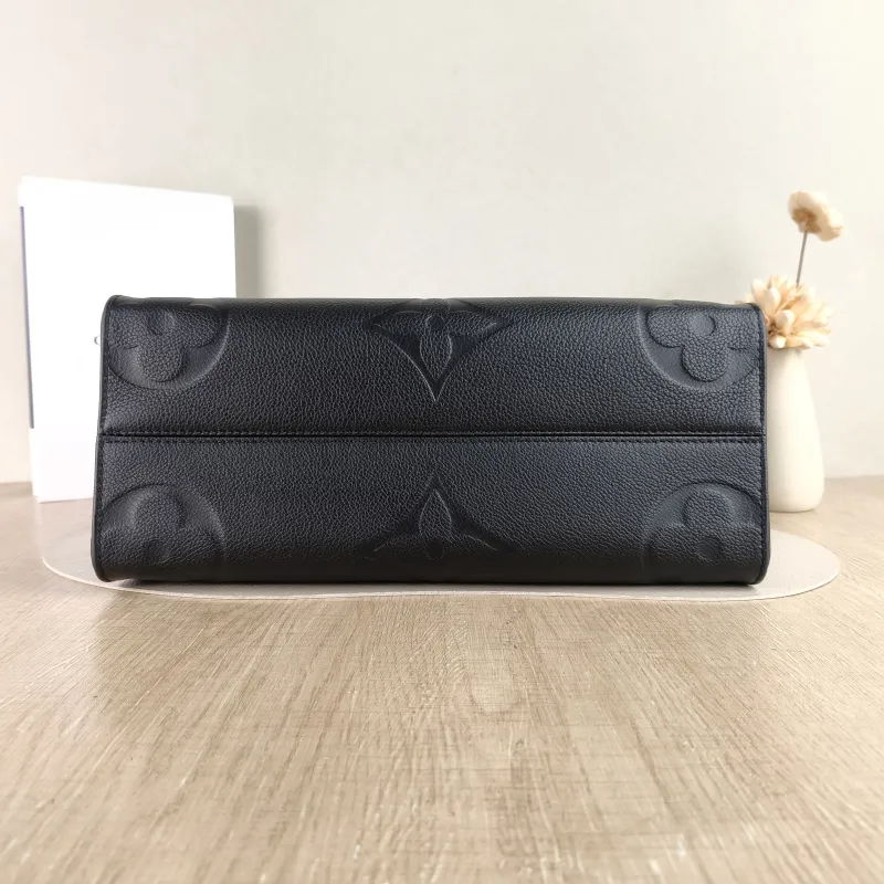 Louis Vuitton Shoulder Bag Onthego Medium Black Monogram Empreinte Embossed Calfskin Medium 35 × 14 × 27 cm — cover view 2 of 4