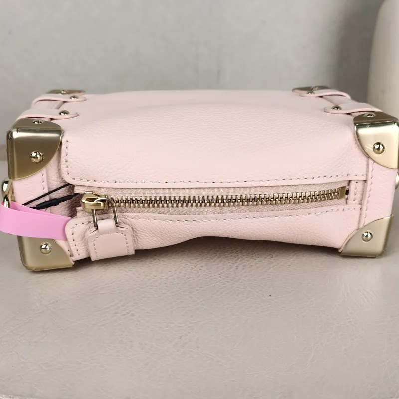 Louis Vuitton Crossbody Bag Side Trunk Box Pink Calfskin Small 18 × 8 × 12.5 cm — detail view 10 of 11