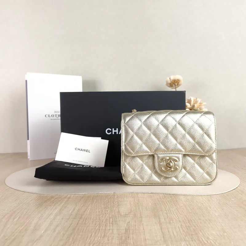 Chanel Crossbody Bag c Grained Calfskin Mini 17 × 8 × 13.5 cm — cover view 5 of 6
