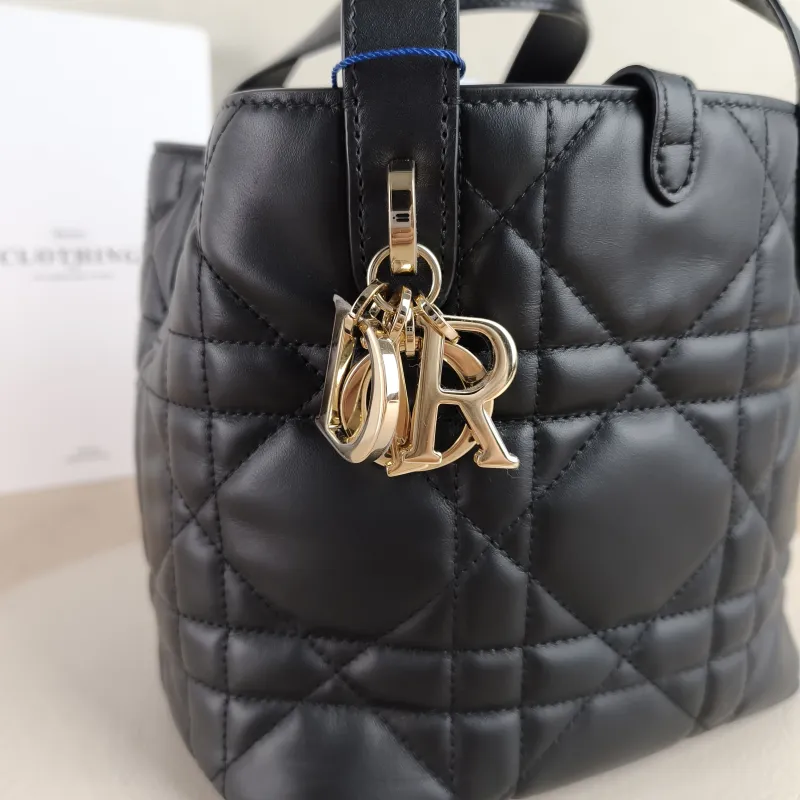 DIOR Shoulder Bag TOUJOURS Edition Black Calfskin Small 18.5 × 12 × 18.5 cm — detail view 8 of 9