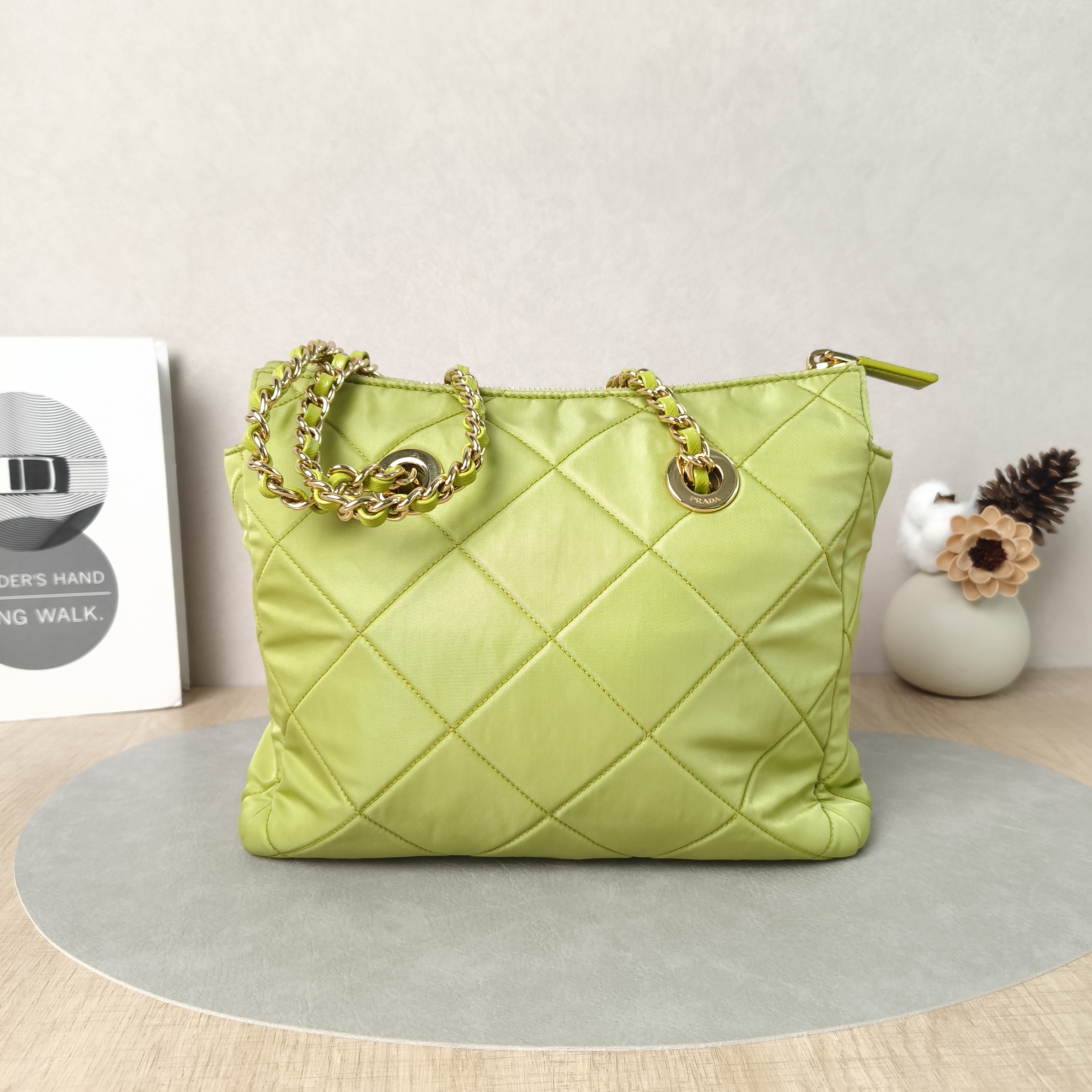 PRADA Shoulder Bag Re-Edition Green Nylon One Size26 × 8 × 22 cm — cover view 4 of 5