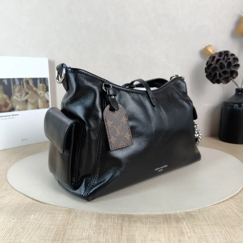 Louis Vuitton Crossbody Bag Carryall Cargo Vibe Black SL ambskin Small 33.5 × 15 × 23 cm — cover view 3 of 6