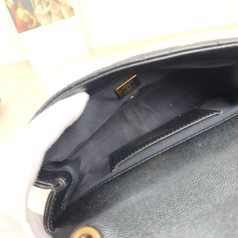 Chanel Shoulder Bag24p Shoulder Bag Black Grained Calfskinmini19 × 5.5 × 14 cm — detail view 7 of 14